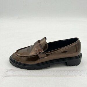 Metallic Brown Women's Loafer Heels